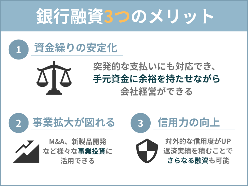 法人が銀行融資を利用するメリット